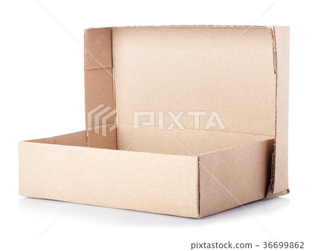 cardboard box with open lid 36699862