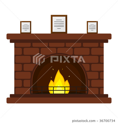 Red Brick Fireplace Red Brick Fireplace 36700734