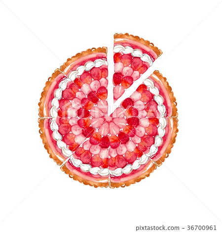 Cake, hole, strawberry 36700961