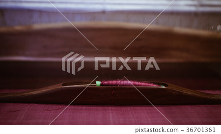 Traditional loom machine for weave Thai silk 36701361