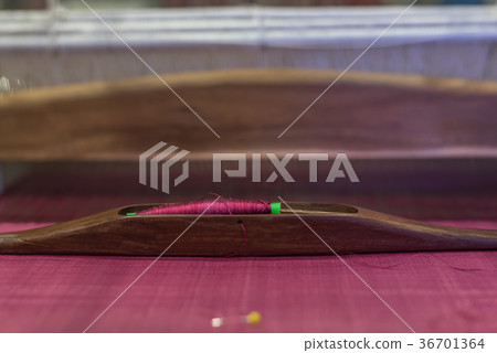Traditional loom machine for weave Thai silk 36701364