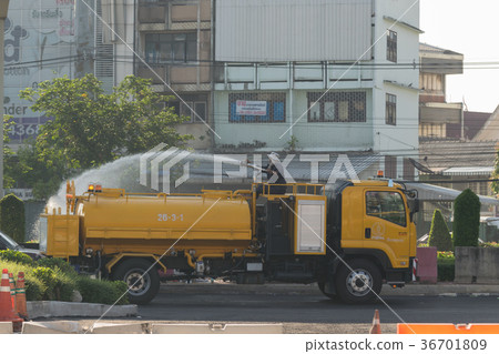 Watering the lawn 36701809
