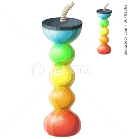 Rainbow ice cup Frozen drink unusual shape icon 36703665