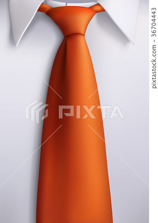 white shirt orange tie 36704443