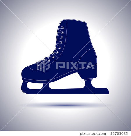 Ice Skate. Blue icon 36705085