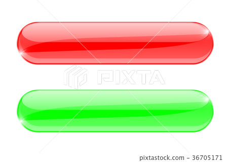 Oval buttons. Shiny 3d web icons - Stock Illustration [36705171] - PIXTA