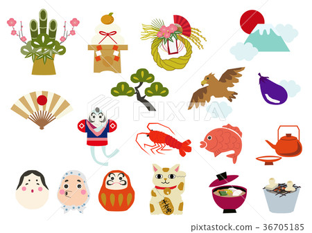 icon. Material of New Year. Traditional culture. Japanese Lucky. icon. Material of New Year. Traditional culture. Japanese Lucky. 36705185