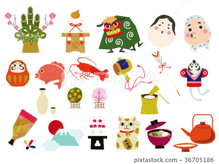 icon. Material of New Year. Traditional culture. Japanese Lucky. icon. Material of New Year. Traditional culture. Japanese Lucky. 36705186