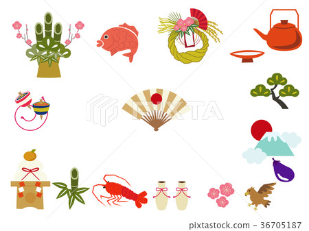 icon. Material of New Year. Traditional culture. Japanese Lucky. icon. Material of New Year. Traditional culture. Japanese Lucky. 36705187