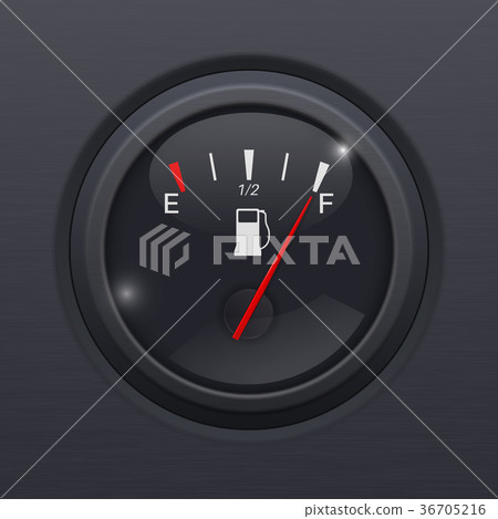 Black fuel gauge. Full tank 36705216