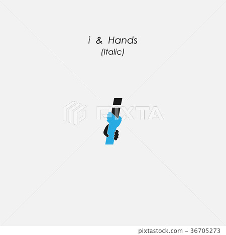 i - Letter abstract icon & hands logo design i - Letter abstract icon & hands logo design 36705273