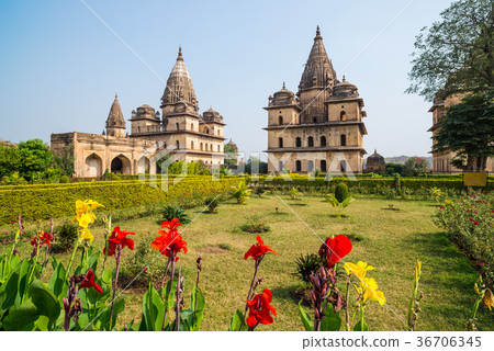 Cenotaphs at Orchha, India Cenotaphs at Orchha, India 36706345