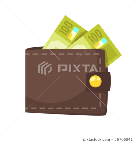 illustration of wallet with money 36706841