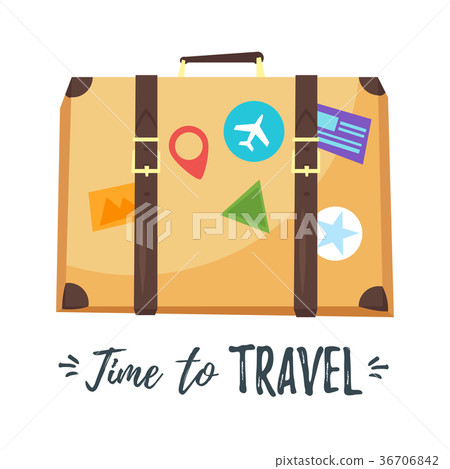 suitcase with different stickers suitcase with different stickers 36706842