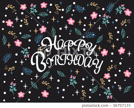 Celebration background with Happy birthday  36707135