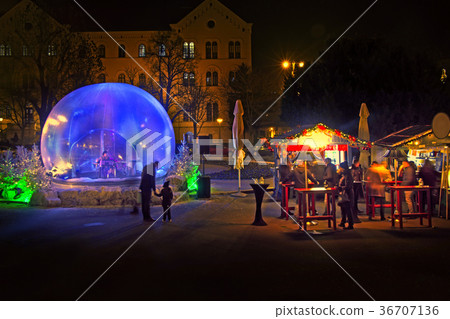 Christmas snow globe in which the music player Christmas snow globe in which the music player 36707136