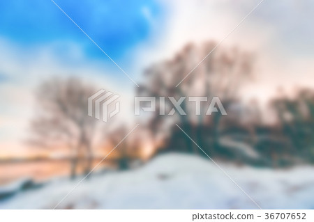 Winter landscape - blurred image 36707652