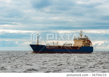Blue cargo tanker ship Blue cargo tanker ship 36708219