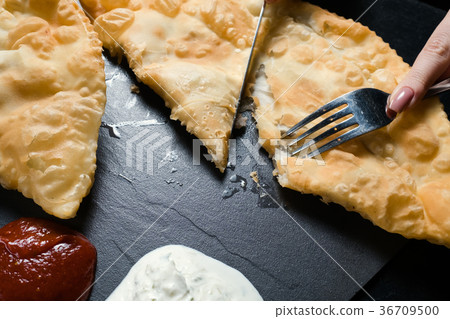 meat pasty chebureki caucasian cuisine fatty food meat pasty chebureki caucasian cuisine fatty food 36709500