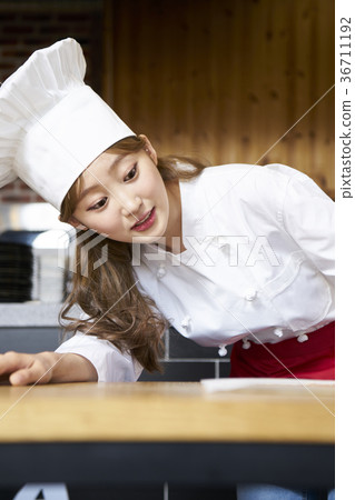Chef, woman, professional Chef, woman, professional 36711192