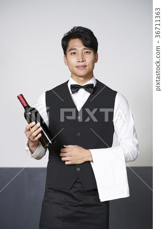 Waiter, sommelier, professional Waiter, sommelier, professional 36711363
