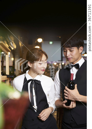 Sommelier, man, woman, professional Sommelier, man, woman, professional 36711391