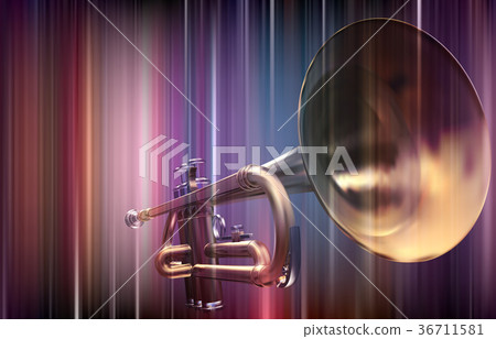 abstract blur background with trumpet 36711581