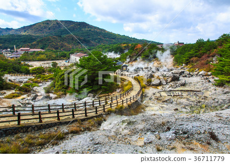 Unzen hell and autumn leaves silk hell Nagasaki Unzen hell and autumn leaves silk hell Nagasaki 36711779