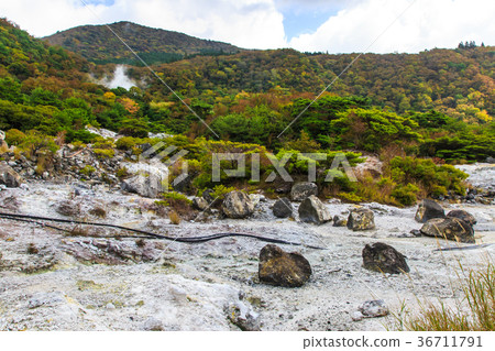 雲仙地獄和秋葉絲綢地獄長崎 雲仙地獄和秋葉絲綢地獄長崎 36711791