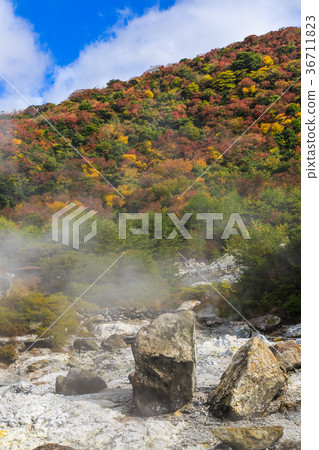 Unzen hell and autumn leaves silk hell Nagasaki Unzen hell and autumn leaves silk hell Nagasaki 36711823