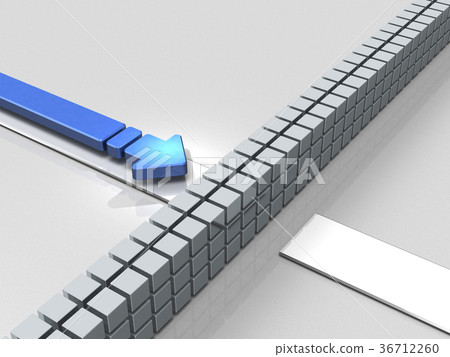 代表路障的抽象3DCG例證 36712260