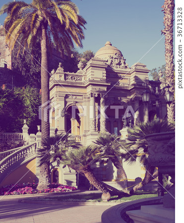 Santa Lucia Park on hill in capital of Chile Santa Lucia Park on hill in capital of Chile 36713328