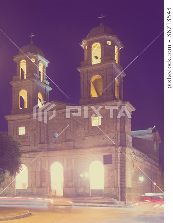 Evening view of church in Dolores, Uruguay 36713543
