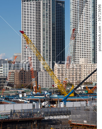 Construction site of Harumi wharf 36713696