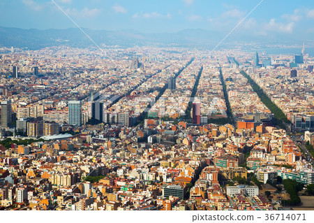 The Eixample district of Barcelona in Spain 36714071