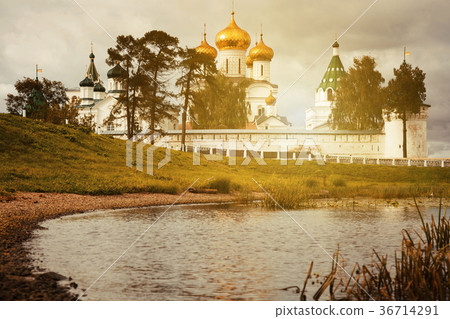 Male Ipatievsky Monastery at cloudy day in Kostroma, Russia 36714291