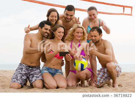 Friends beach selfie 36719822