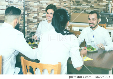 Group of friends having dinner Group of friends having dinner 36724093