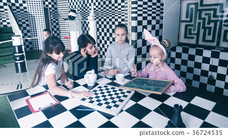 children play in the chess quest room children play in the chess quest room 36724535