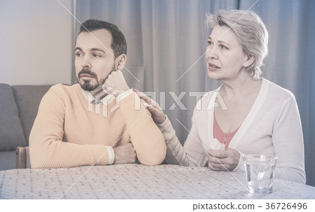 Mature mother and son quarrel Mature mother and son quarrel 36726496