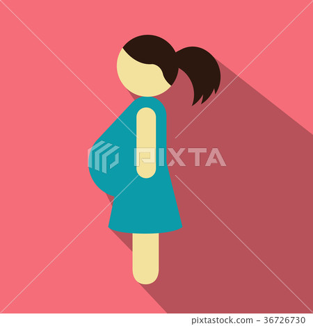Pregnant woman in red dress isolated on white Pregnant woman in red dress isolated on white 36726730