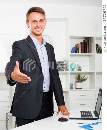 young business employee at office. 36726791