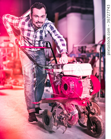 Smiling guy gas plow for work Smiling guy gas plow for work 36727743