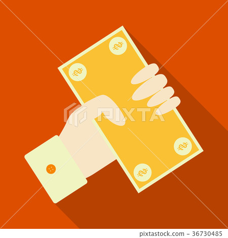 Businessman has money in flat style with shadow Businessman has money in flat style with shadow 36730485