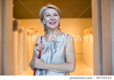 Portrait of woman visitor in the museum Portrait of woman visitor in the museum 36730529