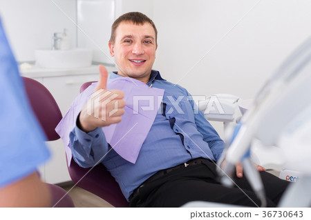 positive patient male thumbs up positive patient male thumbs up 36730643