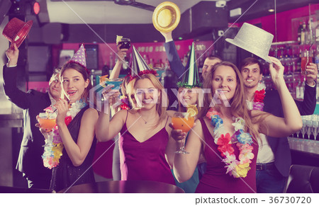 Young friends dancing on birthday party Young friends dancing on birthday party 36730720