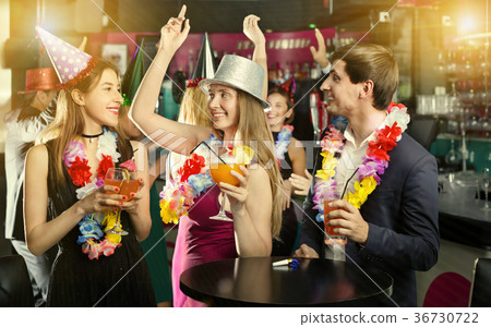 Young friends dancing on birthday party Young friends dancing on birthday party 36730722