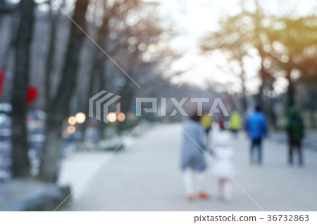 blurred people spring korea blurred people spring korea 36732863