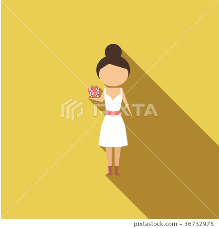 Vector illustration cartoon mother with present Vector illustration cartoon mother with present 36732978